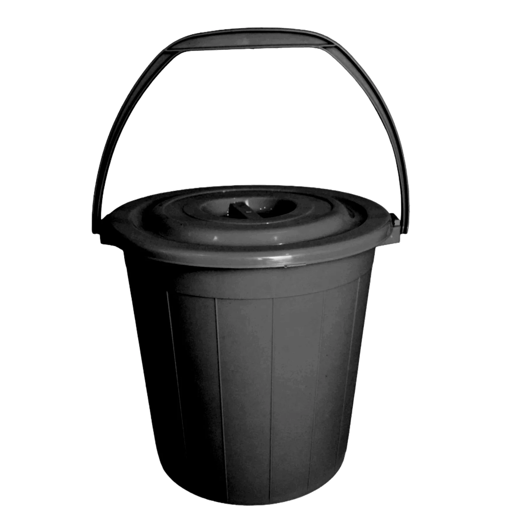 Swiss Black Lidded Bucket 5 GL