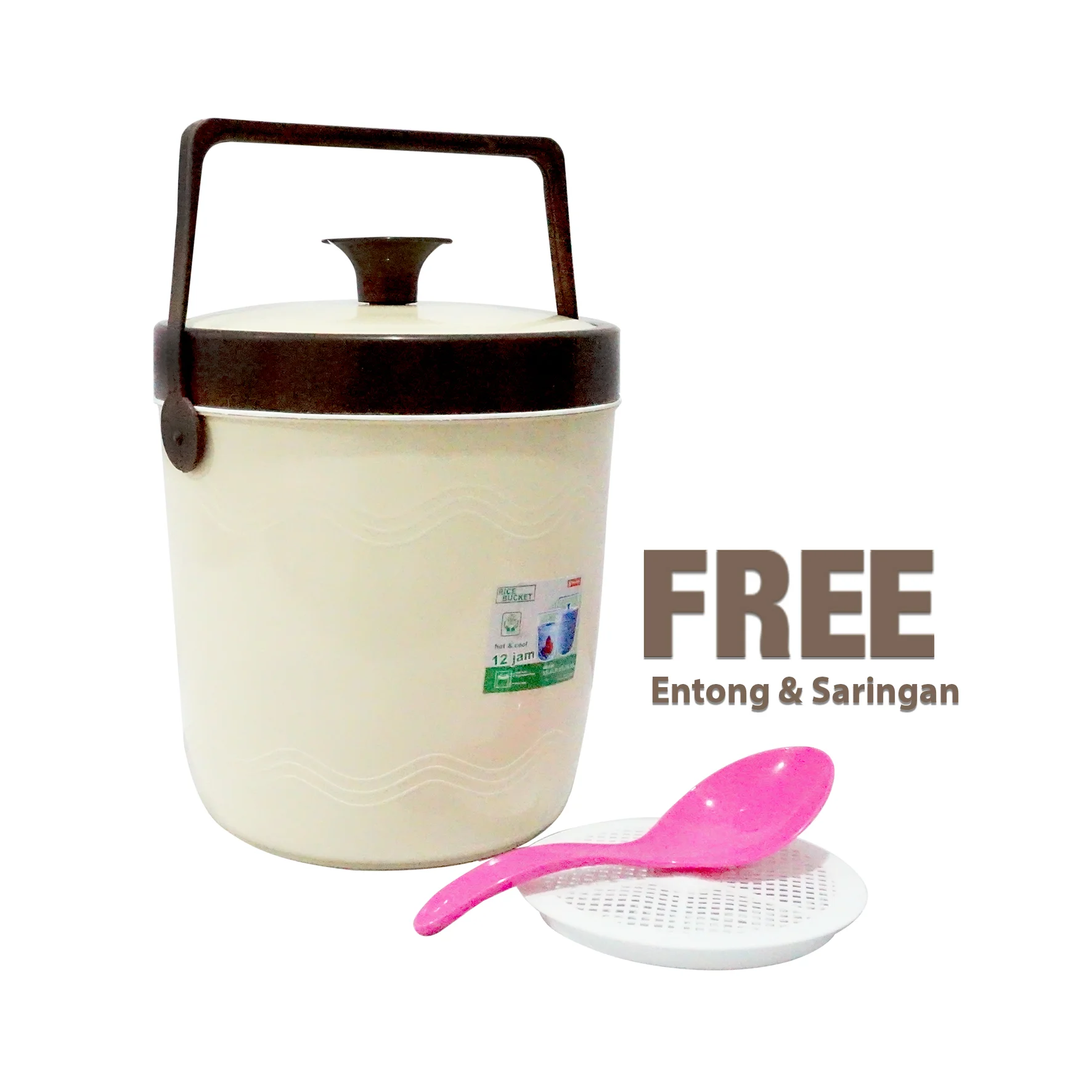 ICE / RICE Bucket USA Cream 8 Liter